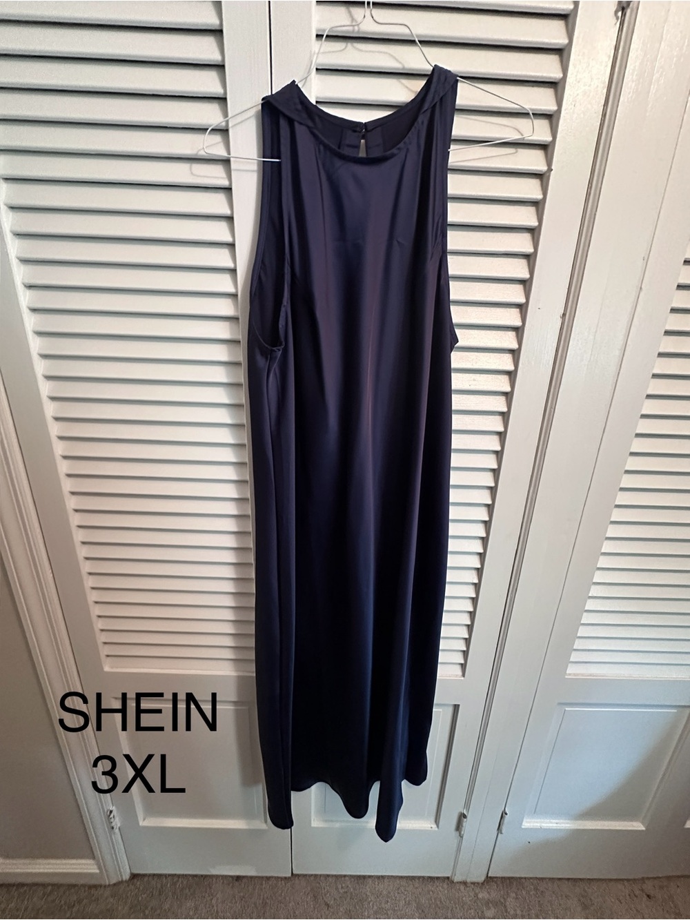 SHEIN Dark Navy Sleeveless Maxi Dress